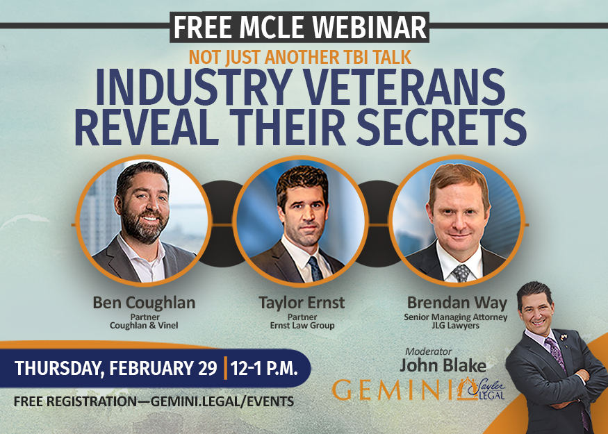 sayler and gemini legal host a free mcle credit webinar with industry expert panelists on Thursday February 29th 2024