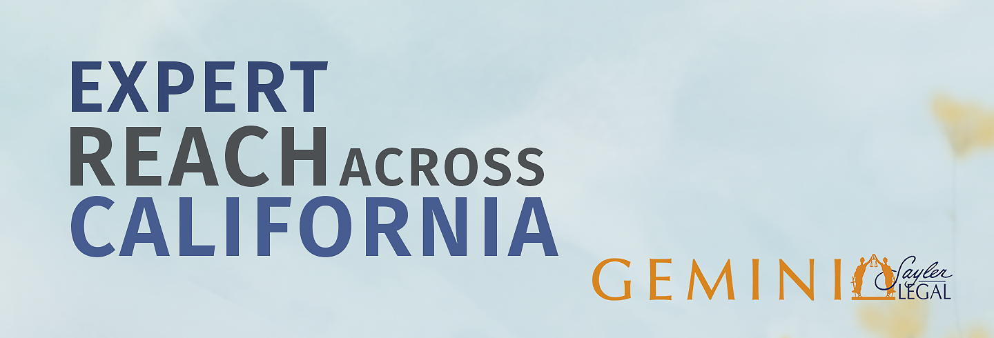 Sayler Legal is owned by Gemini Legal, a legal support services company providing technology, tools, and services in California and beyond. 